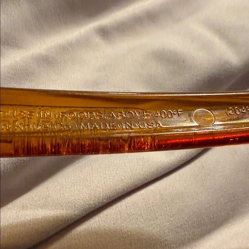 Vintage Ultratemp Amber Pasta Server